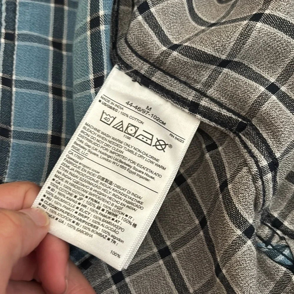 Banana Republic Blue Checkered Casual Shirt NWT size medium